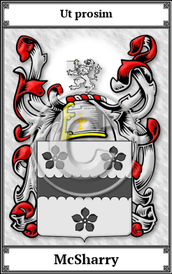 McSharry Family Crest Download (JPG) Book Plated - 600 DPI
