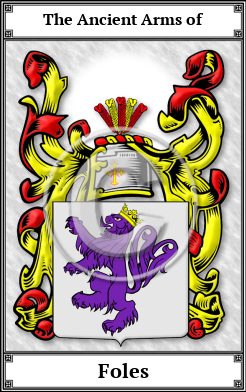 Foles Family Crest Download (JPG) Book Plated - 600 DPI