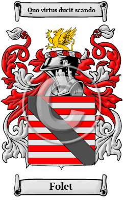 Folet Family Crest/Coat of Arms