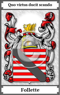 Follette Family Crest Download (JPG)  Book Plated - 150 DPI