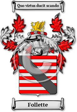 Follette Family Crest Download (jpg) Legacy Series - 150 DPI