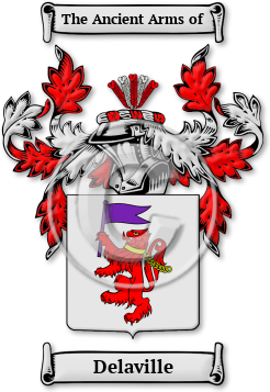 Delaville Family Crest Download (jpg) Legacy Series - 150 DPI