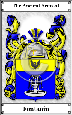 Fontanin Family Crest Download (JPG)  Book Plated - 150 DPI