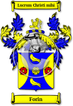 Forin Family Crest Download (jpg) Legacy Series - 150 DPI