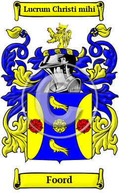 Foord Family Crest/Coat of Arms
