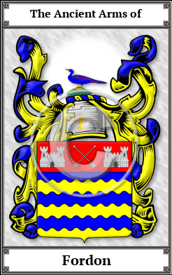 Fordon Family Crest Download (JPG)  Book Plated - 150 DPI