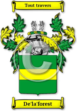 De'la'forest Family Crest Download (jpg) Legacy Series - 150 DPI