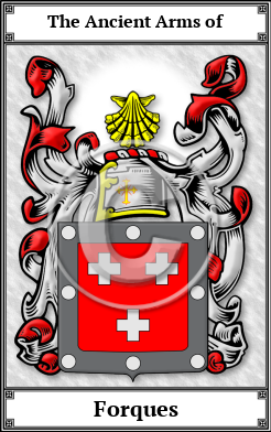 Forques Family Crest Download (JPG)  Book Plated - 150 DPI
