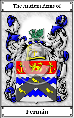 Fermán Family Crest Download (JPG)  Book Plated - 150 DPI