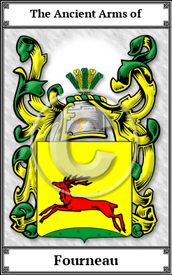 Fourneau Family Crest Download (JPG)  Book Plated - 150 DPI