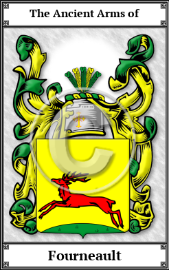 Fourneault Family Crest Download (JPG) Book Plated - 600 DPI