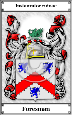 Foresman Family Crest Download (JPG)  Book Plated - 150 DPI