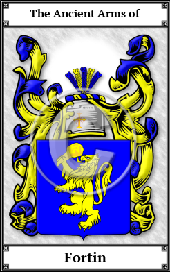 Fortin Family Crest Download (JPG)  Book Plated - 150 DPI