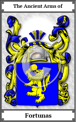 Fortunas Family Crest Download (JPG)  Book Plated - 150 DPI