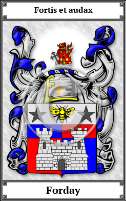 Forday Family Crest Download (JPG)  Book Plated - 150 DPI