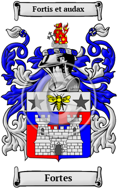 Fortes Family Crest Download (JPG) Heritage Series - 600 DPI