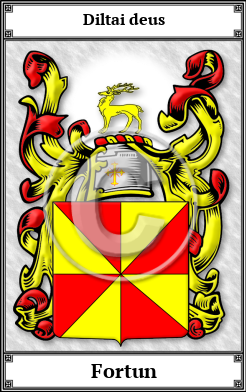 Fortun Family Crest Download (JPG)  Book Plated - 150 DPI