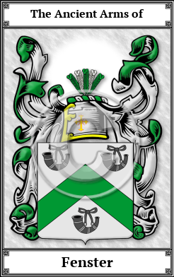 Fenster Family Crest Download (JPG)  Book Plated - 150 DPI
