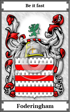 Foderingham Family Crest Download (JPG) Book Plated - 600 DPI