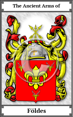 Földes Family Crest Download (JPG) Book Plated - 600 DPI