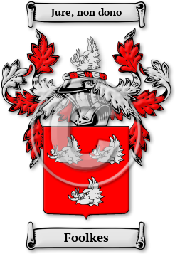 Foolkes Family Crest Download (jpg) Legacy Series - 150 DPI