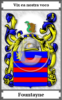 Fountayne Family Crest Download (JPG) Book Plated - 600 DPI
