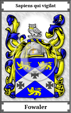 Fowaler Family Crest Download (JPG)  Book Plated - 150 DPI