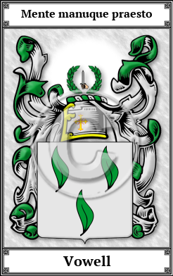 Vowell Family Crest Download (JPG)  Book Plated - 150 DPI