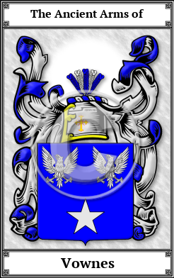 Vownes Family Crest Download (JPG)  Book Plated - 150 DPI