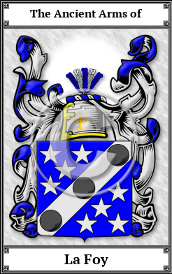 La Foy Family Crest Download (JPG) Book Plated - 150 DPI