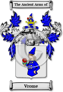 Vrome Family Crest Download (JPG) Legacy Series - 600 DPI
