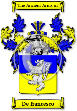 De francesco Family Crest Download (jpg) Legacy Series - 150 DPI