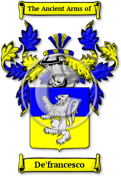 De'francesco Family Crest Download (jpg) Legacy Series - 150 DPI