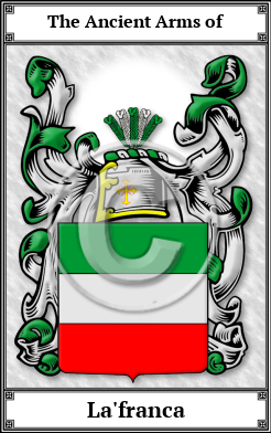 La'franca Family Crest Download (JPG)  Book Plated - 150 DPI