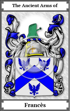 Francès Family Crest Download (JPG) Book Plated - 600 DPI