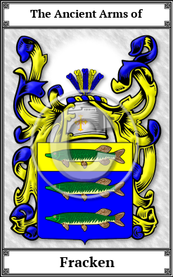 Fracken Family Crest Download (JPG)  Book Plated - 150 DPI