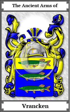 Vrancken Family Crest Download (JPG) Book Plated - 600 DPI