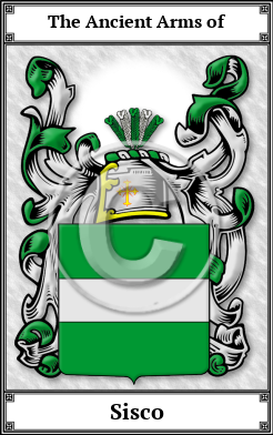 Sisco Family Crest Download (JPG)  Book Plated - 150 DPI