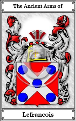 Lefrancois Family Crest Download (JPG) Book Plated - 600 DPI