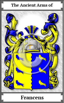 Francens Family Crest Download (JPG)  Book Plated - 150 DPI