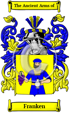 Franken Family Crest Download (JPG) Heritage Series - 600 DPI