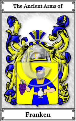 Franken Family Crest Download (JPG) Book Plated - 300 DPI