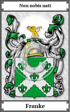 Franke Family Crest Download (JPG)  Book Plated - 150 DPI