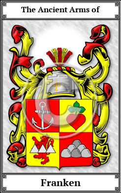 Franken Family Crest Download (JPG)  Book Plated - 150 DPI