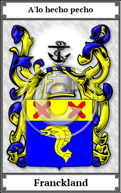 Franckland Family Crest Download (JPG)  Book Plated - 150 DPI