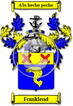Franklend Family Crest Download (jpg) Legacy Series - 150 DPI