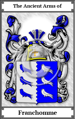 Franchomme Family Crest Download (JPG)  Book Plated - 150 DPI