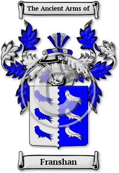 Franshan Family Crest Download (jpg) Legacy Series - 150 DPI