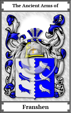 Franshen Family Crest Download (JPG)  Book Plated - 150 DPI