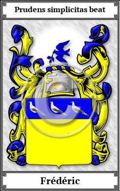 Frédéric Family Crest Download (JPG)  Book Plated - 150 DPI